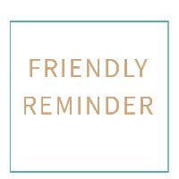Some helpful reminders from .
